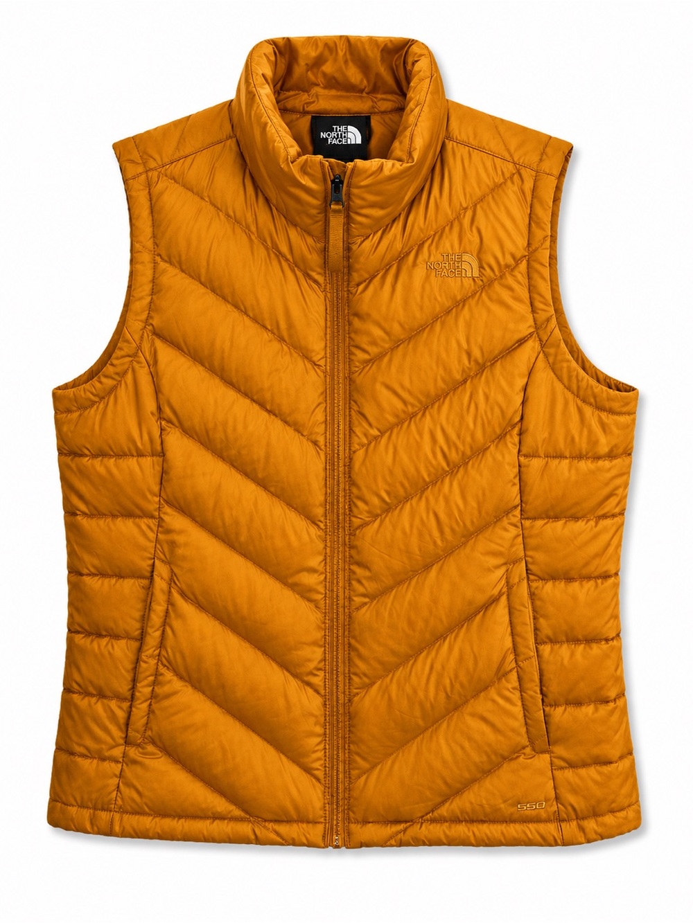 The North Face Aconcagua 550 Down Vest Womens XL Golden Spice Yellow